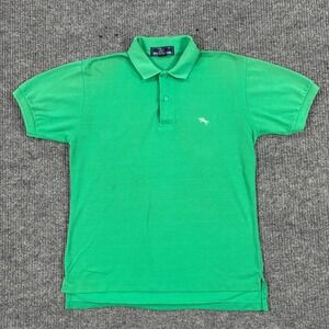 Vintage Steeplechase Polo Shirt Mens Size Medium Green Horse Logo Short Sleeve